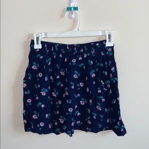 Navy Floral Forever 21 Skirt
